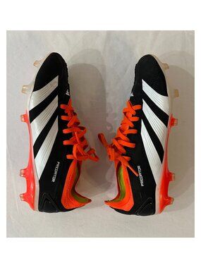 Adidas Predator Soccer Cleats Black White Orange FG – Mens Size 7
